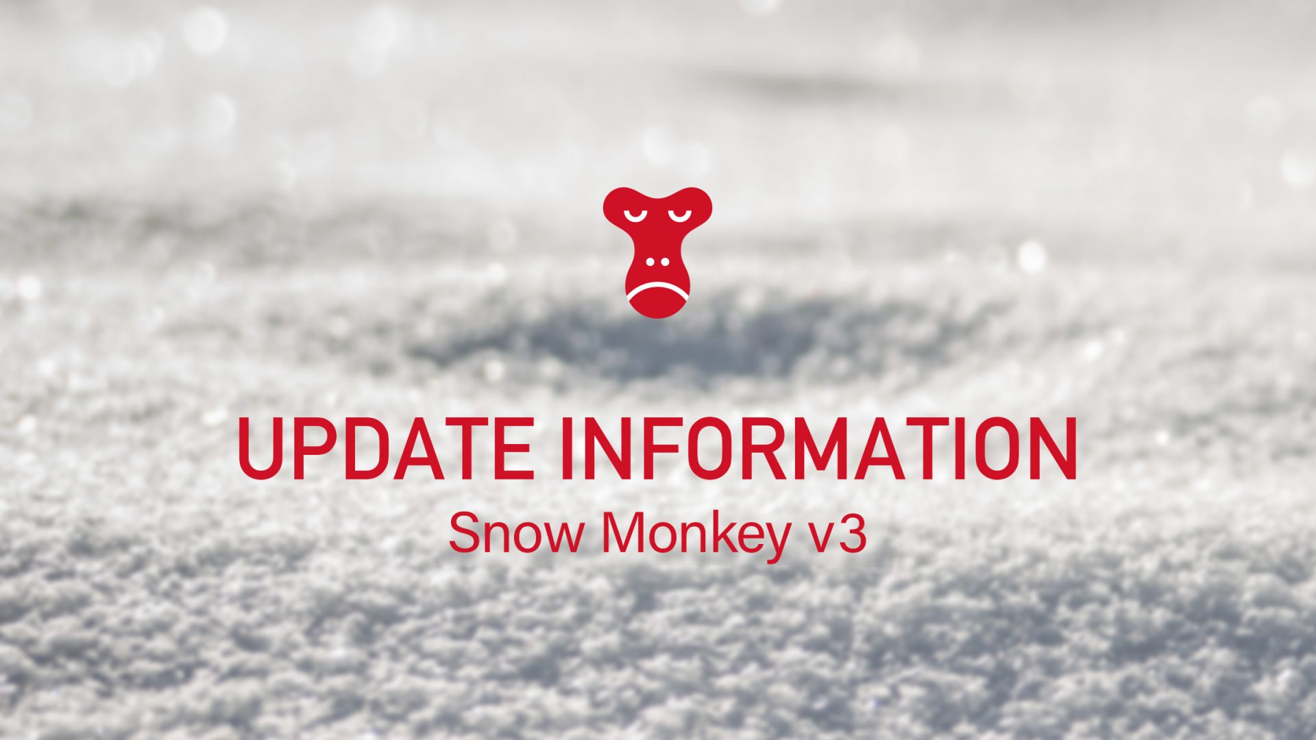update information Snow Monkey v3